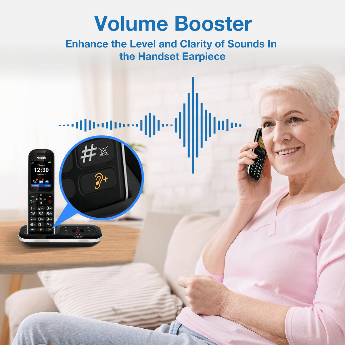 VTech PS1354 Cordless Phone with Answering Machine, Five Handset Landline Phones VTech