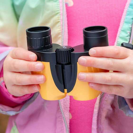 RSPB Puffin Jr 8×21 Children's Binoculars - Soft Yellow Binoculars RSPB