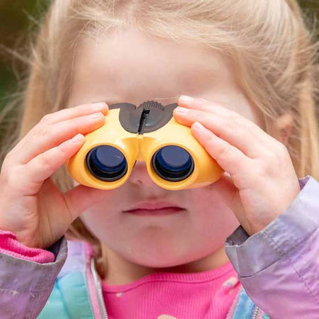 RSPB Puffin Jr 8×21 Children's Binoculars - Soft Yellow Binoculars RSPB