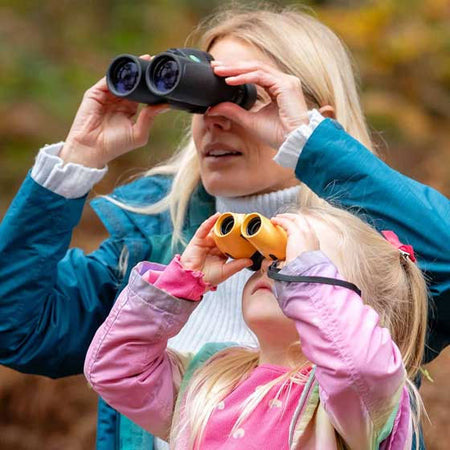 RSPB Puffin Jr 8×21 Children's Binoculars - Soft Yellow Binoculars RSPB