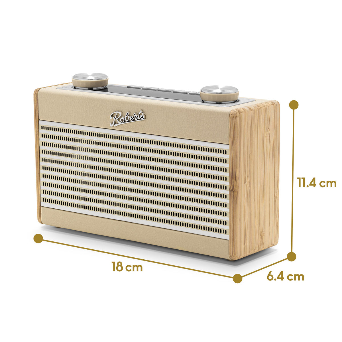 Roberts Rambler Uno DAB/DAB+/FM Bluetooth Digital Radio in Pastel Cream DAB Radio Roberts   