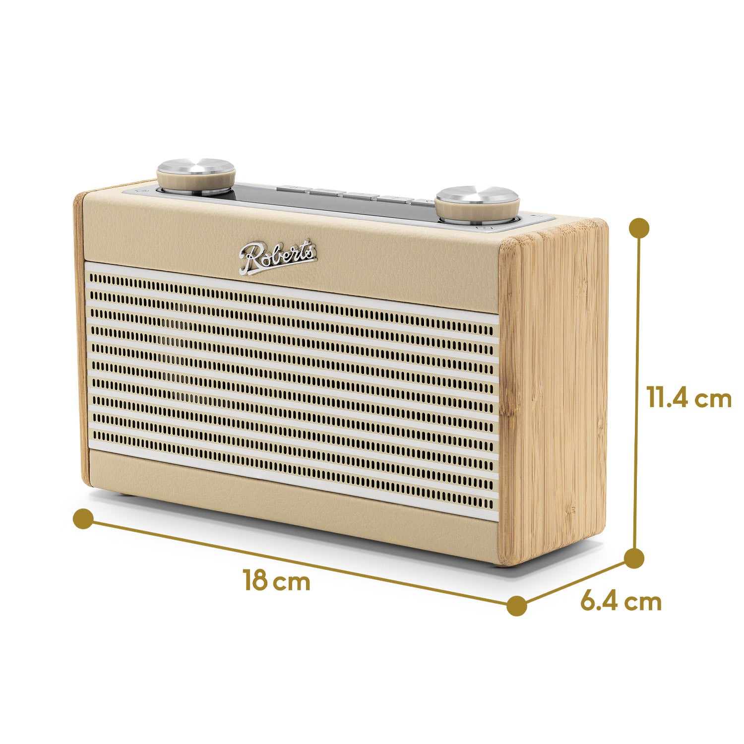 Roberts Rambler Uno DAB/DAB+/FM Bluetooth Digital Radio in Pastel Cream Digital Radios Roberts   