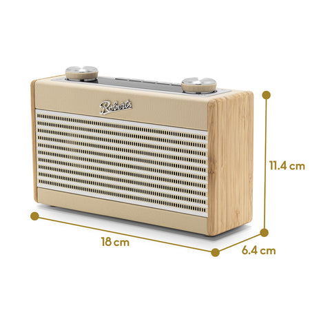 Roberts Rambler Uno DAB/DAB+/FM Bluetooth Digital Radio in Pastel Cream DAB Radio Roberts   