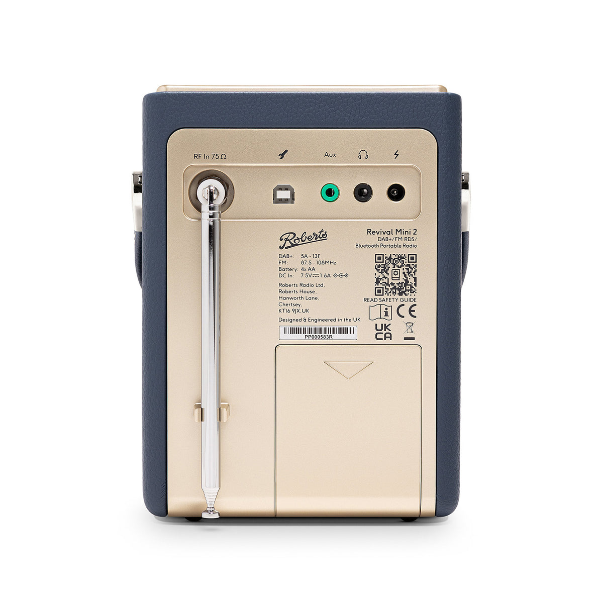 Roberts Revival Mini2 Portable DAB+/FM Radio in Midnight Blue Digital Radios Roberts