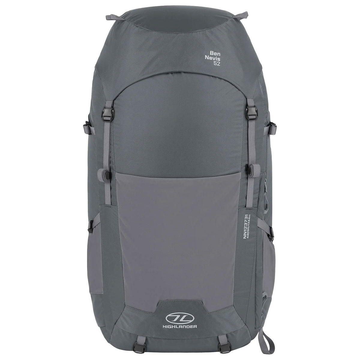Highlander Ben Nevis 52L Men's Backpack - Grey Camping Accessories Highlander
