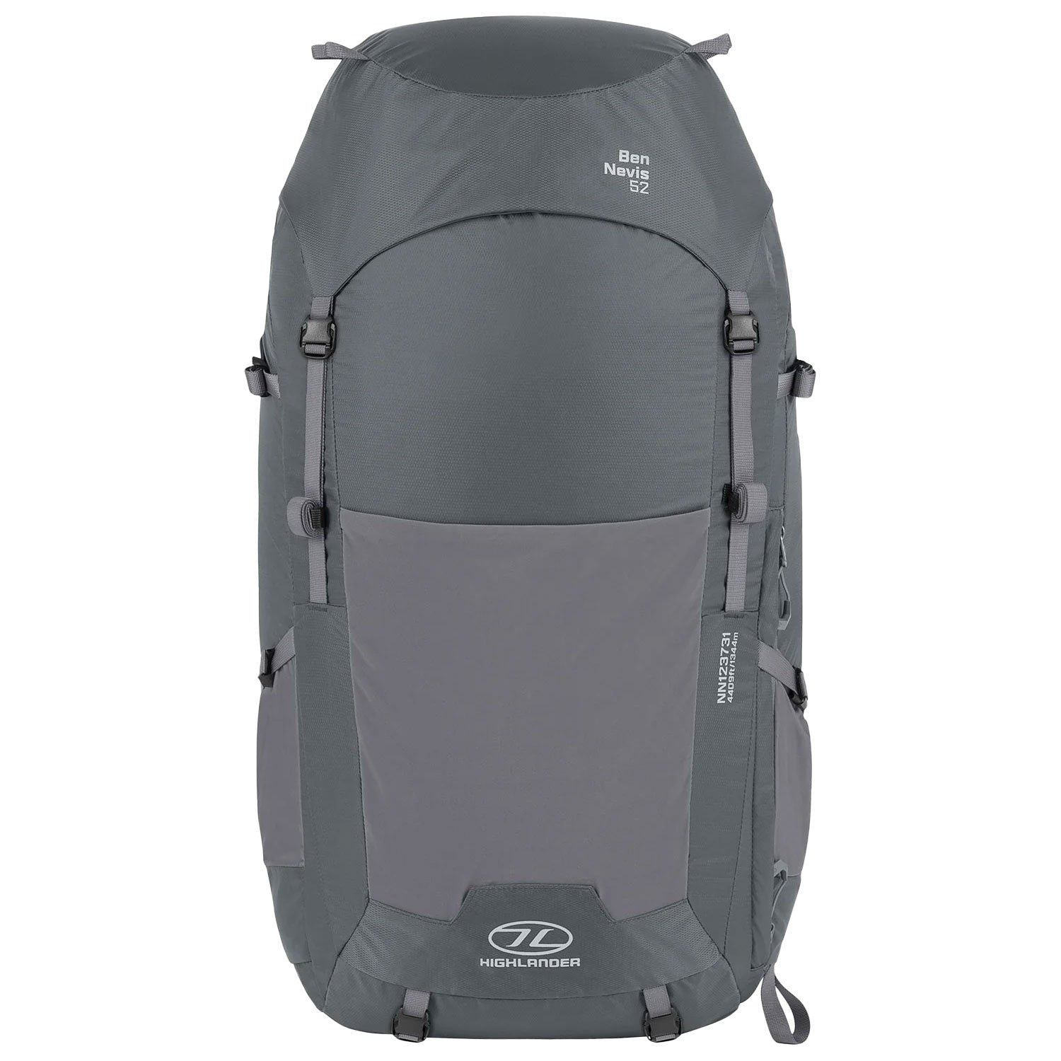 Highlander Ben Nevis 52L Men's Backpack - Grey Camping Accessories Highlander