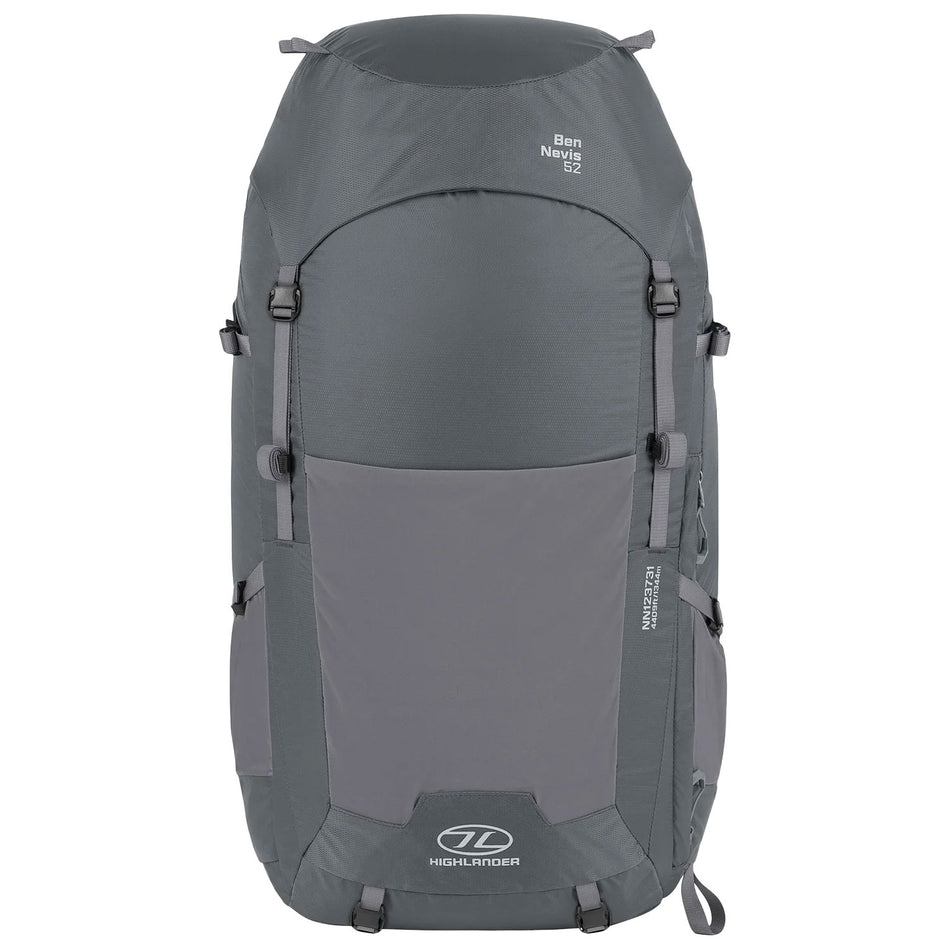 Highlander Ben Nevis 52L Men's Backpack - Grey Camping Accessories Highlander