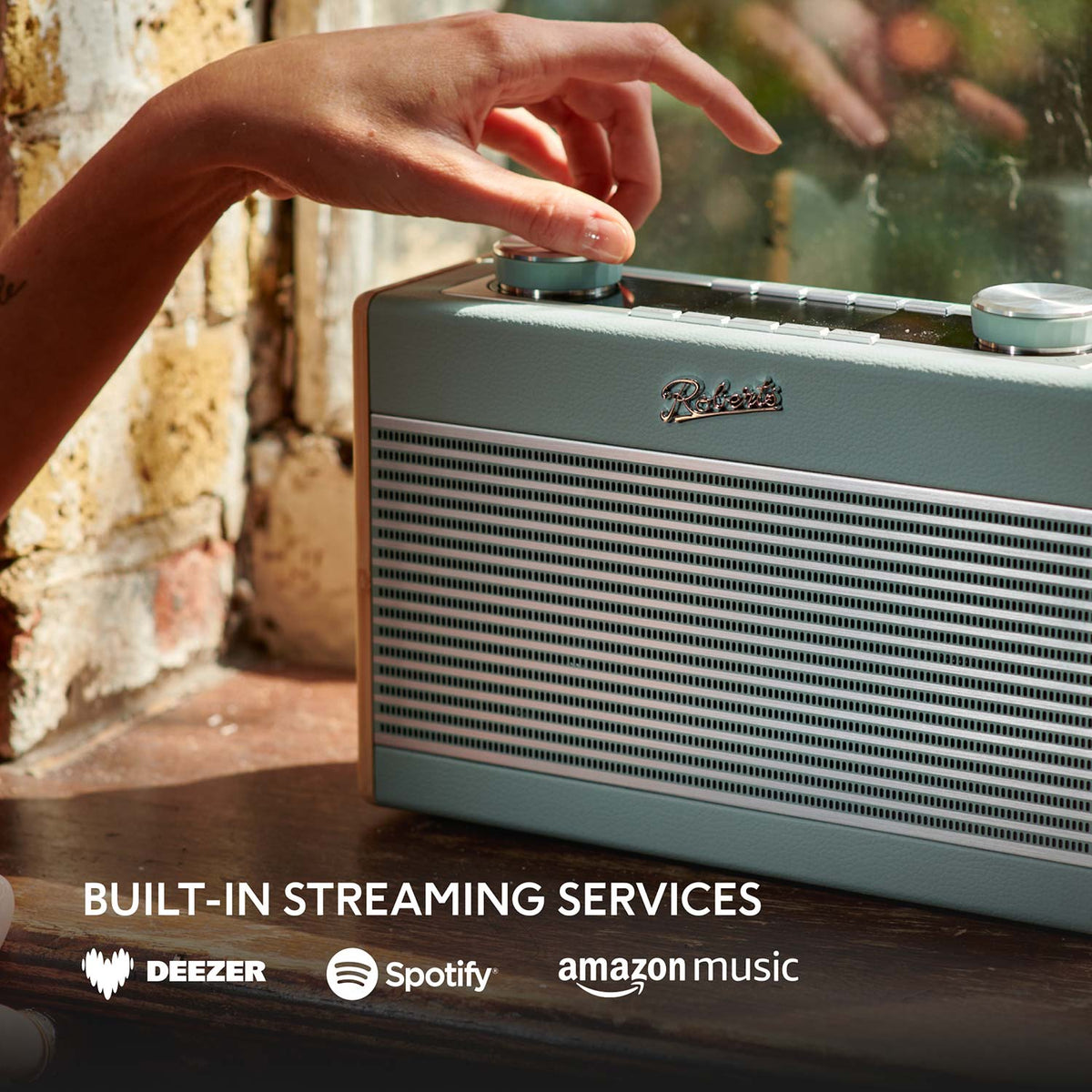 Roberts Rambler Max Stereo DAB/DAB+/FM/Internet Bluetooth Digital Radio in Duck Egg Digital Radios Roberts