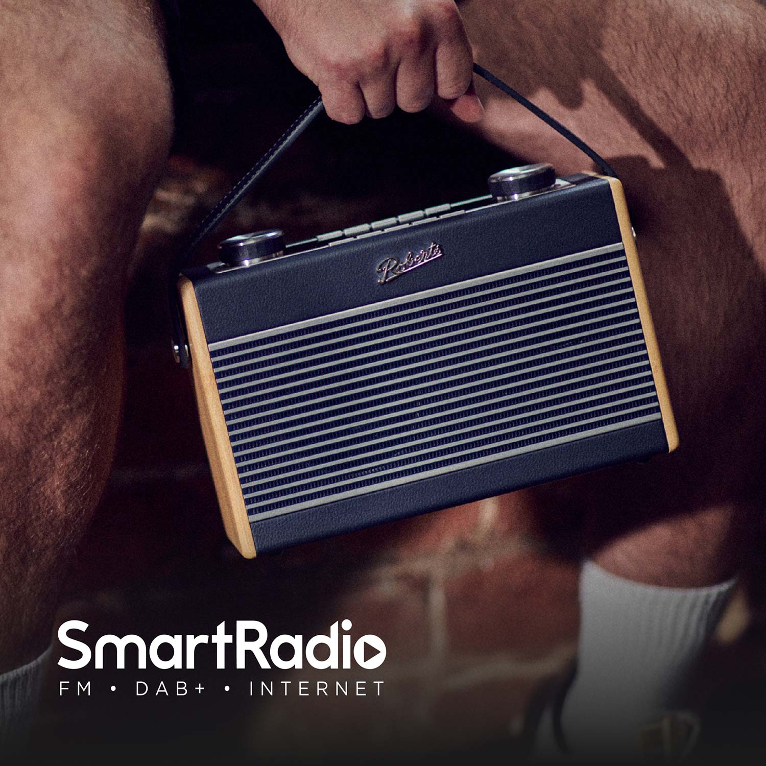 Roberts Rambler Max Stereo DAB/DAB+/FM/Internet Bluetooth Digital Radio in Navy Blue Digital Radios Roberts