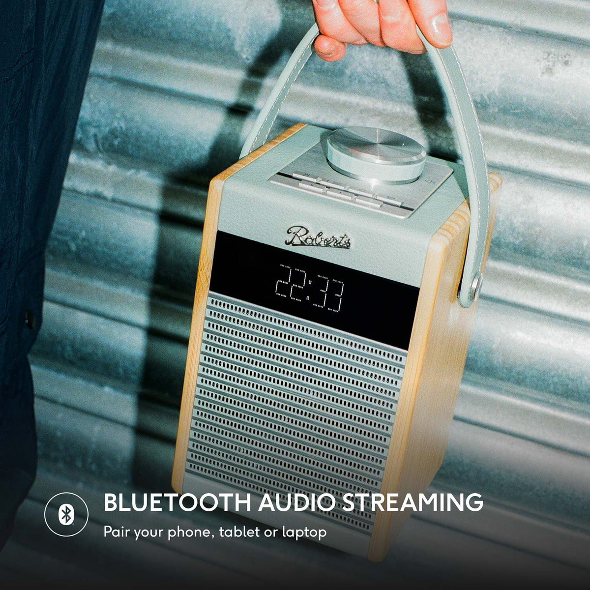 Roberts Rambler Midi DAB/DAB+/FM Bluetooth Digital Radio in Duck Egg Digital Radios Roberts