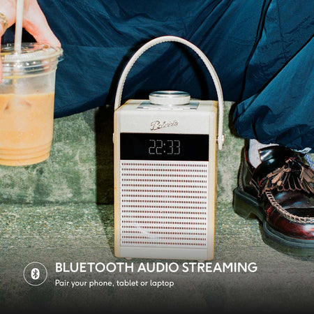 Roberts Rambler Midi DAB/DAB+/FM Bluetooth Digital Radio in Pastel Cream Digital Radios Roberts