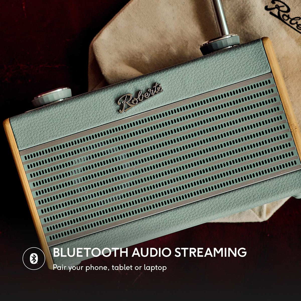 Roberts Rambler Uno DAB/DAB+/FM Bluetooth Digital Radio in Duck Egg Digital Radios Roberts