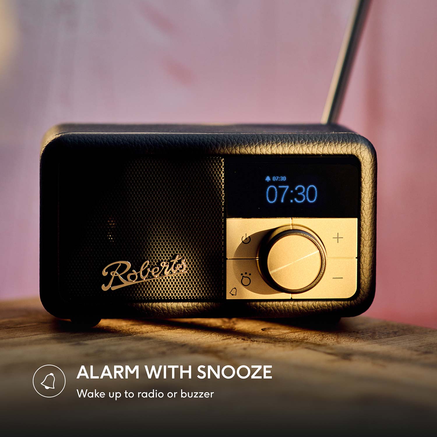 Roberts Revival Petite 2 DAB Radio & Portable Bluetooth Speaker in Black Digital Radios Roberts