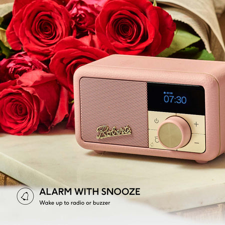 Roberts Revival Petite 2 DAB Radio & Portable Bluetooth Speaker in Dusky Pink Digital Radios Roberts