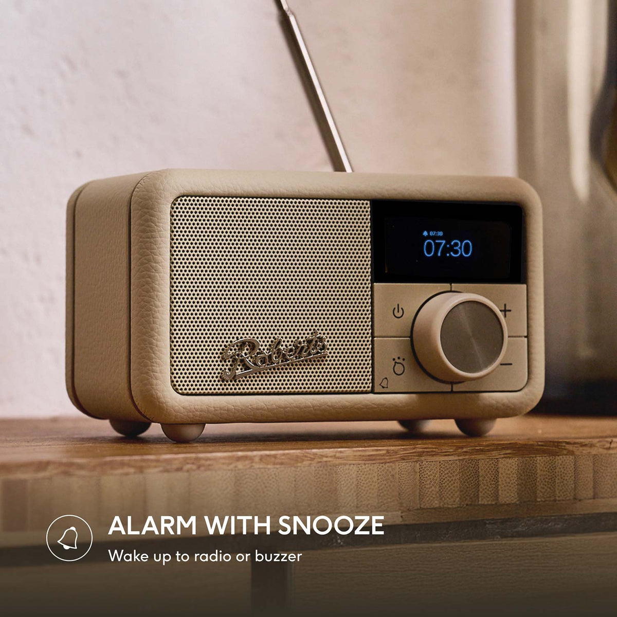 Roberts Revival Petite 2 DAB Radio & Portable Bluetooth Speaker in Pastel Cream Digital Radios Roberts