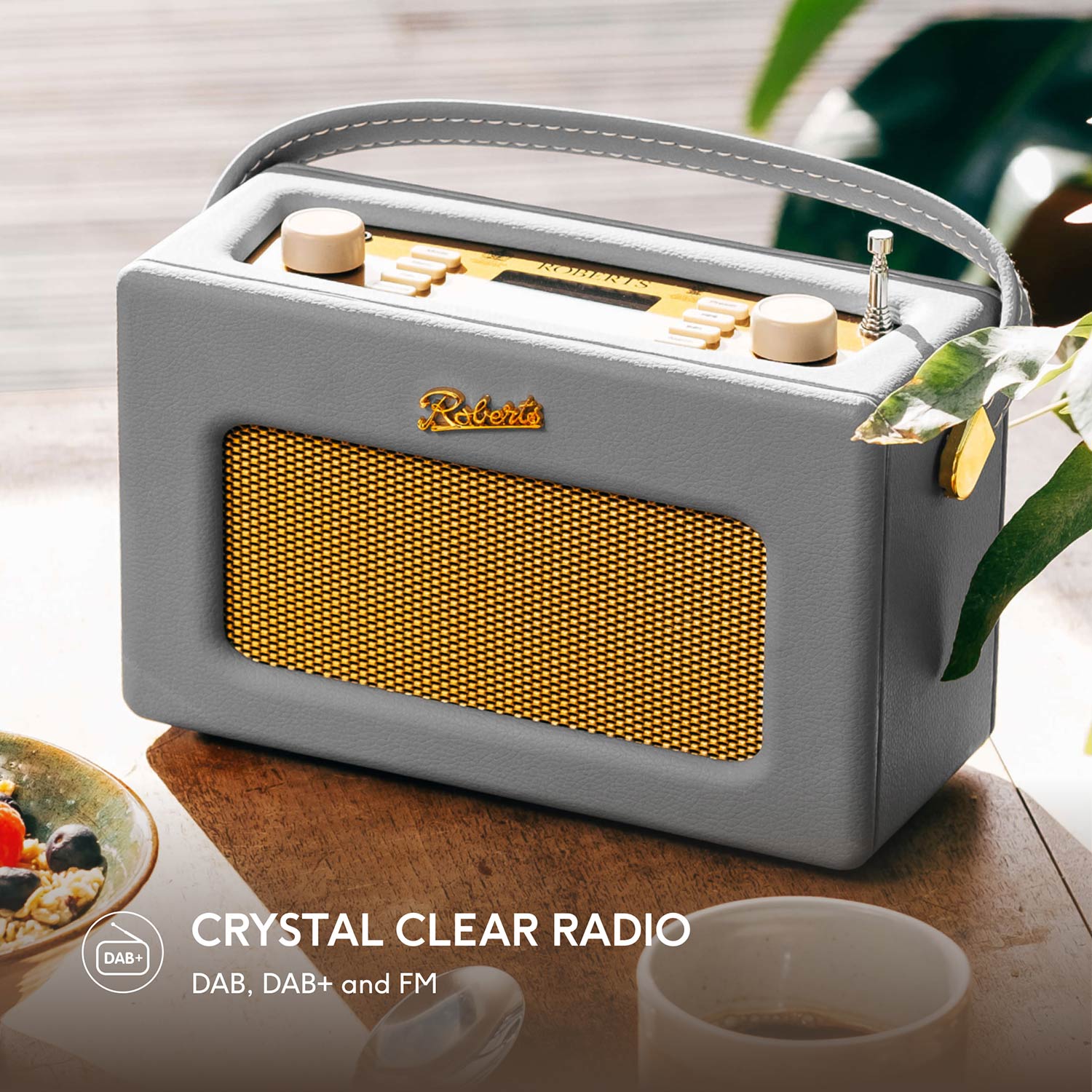 Roberts Revival RD70 DAB/FM Radio & Speaker, Dove Grey – liGo.co.uk