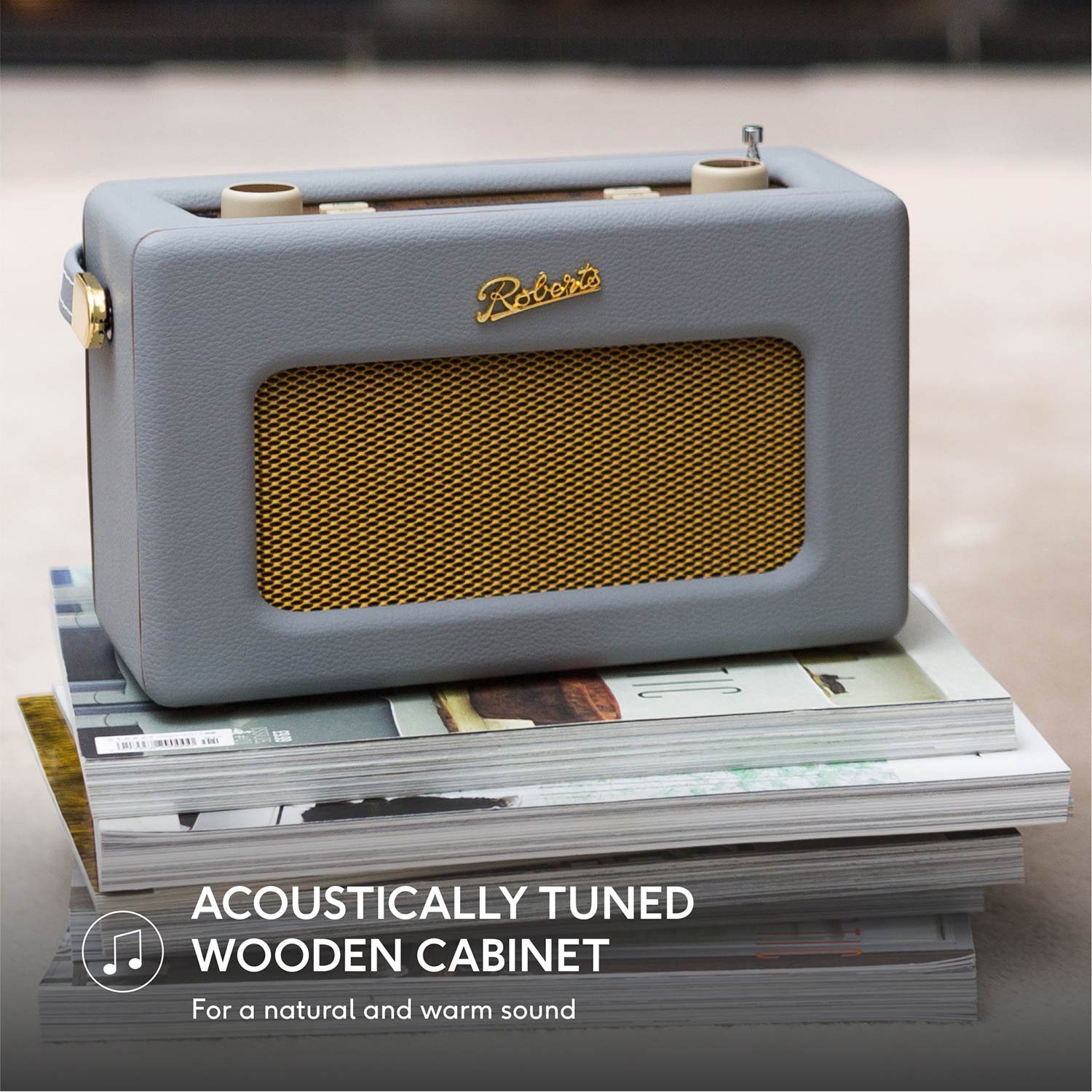 Roberts Revival RD70 DAB/FM Radio & Speaker, Dove Grey – liGo.co.uk