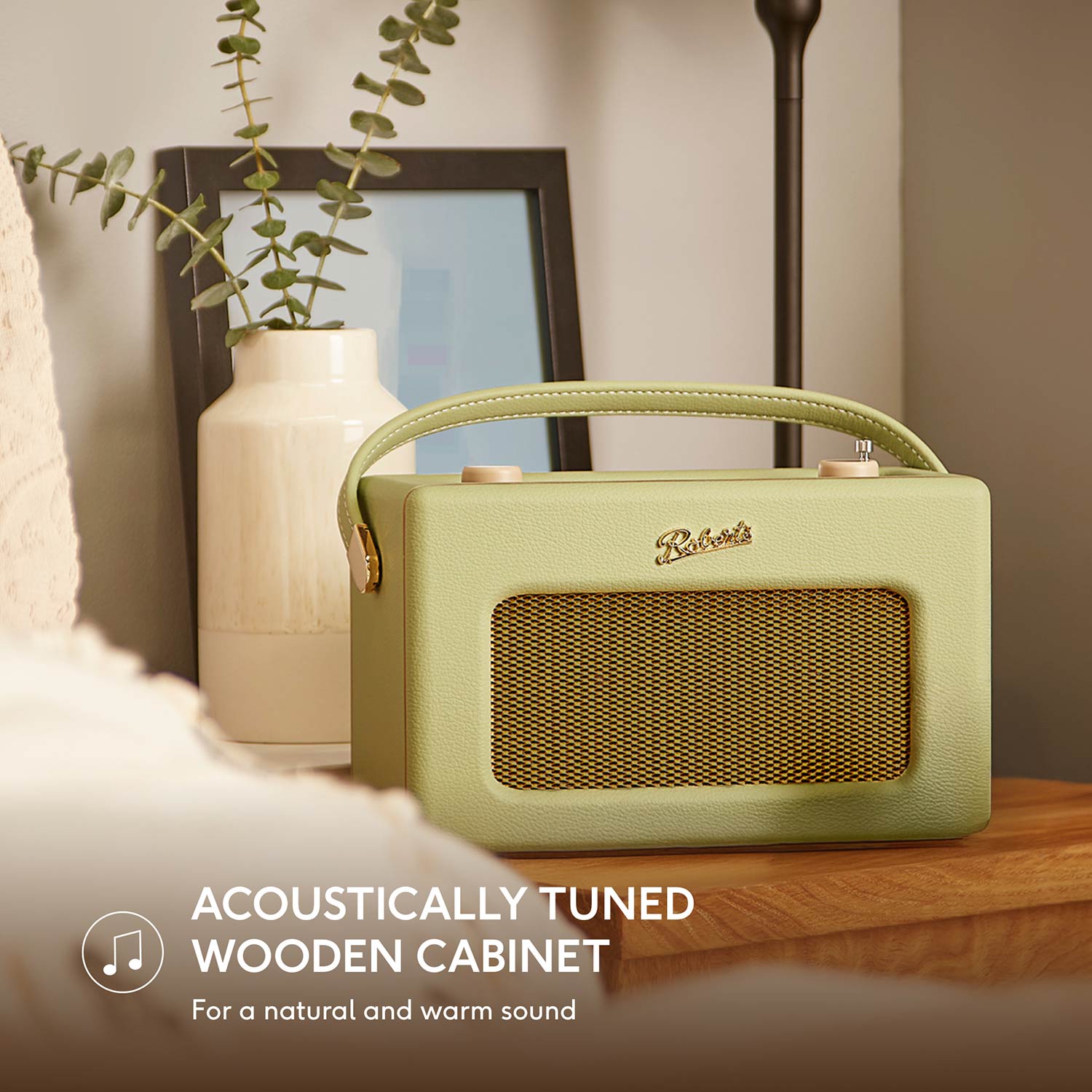 Roberts Revival RD70 DAB/FM Radio & Speaker, Leaf Green – liGo.co.uk