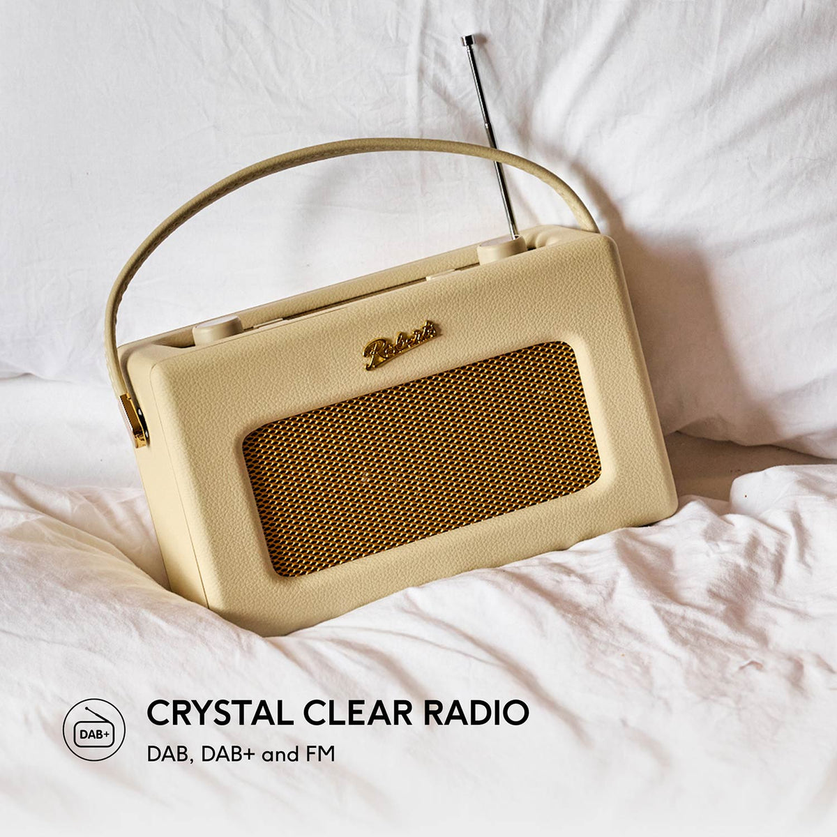 Roberts Revival RD70 DAB/FM Radio with Bluetooth in Pastel Cream Digital Radios Roberts