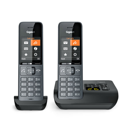 Gigaset Family Plus A Cordless Phone, Twin Handset with Answer Machine Landline Phones Gigaset   