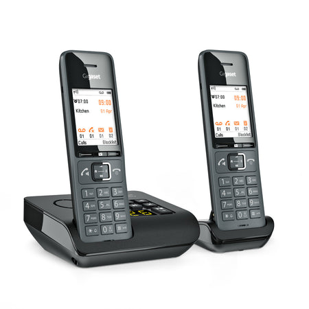 Gigaset Family Plus A Cordless Phone, Twin Handset with Answer Machine Landline Phones Gigaset   