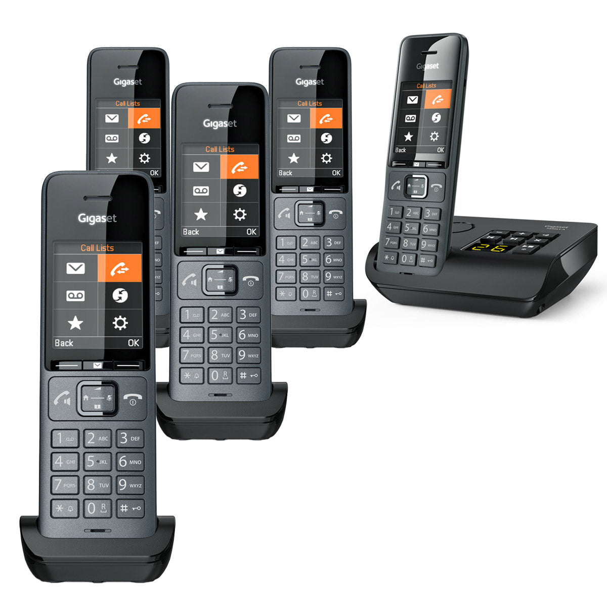 Gigaset Family Plus A Cordless Phones, Five Handset with Answer Machine Landline Phones Gigaset   