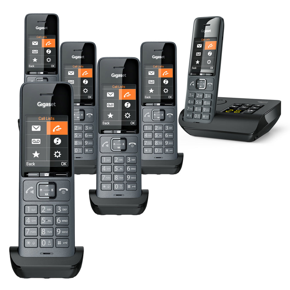 Gigaset Family Plus A Cordless Phones, Six Handset with Answer Machine Landline Phones Gigaset   