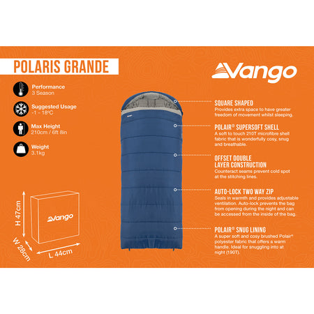 Vango Polaris Grande Sleeping Bag Sleeping Bags Vango