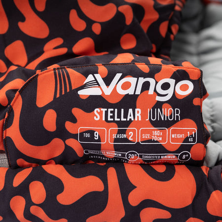 Vango Stellar Junior Kids Sleeping Bag - Dragons Fire Sleeping Bags Vango