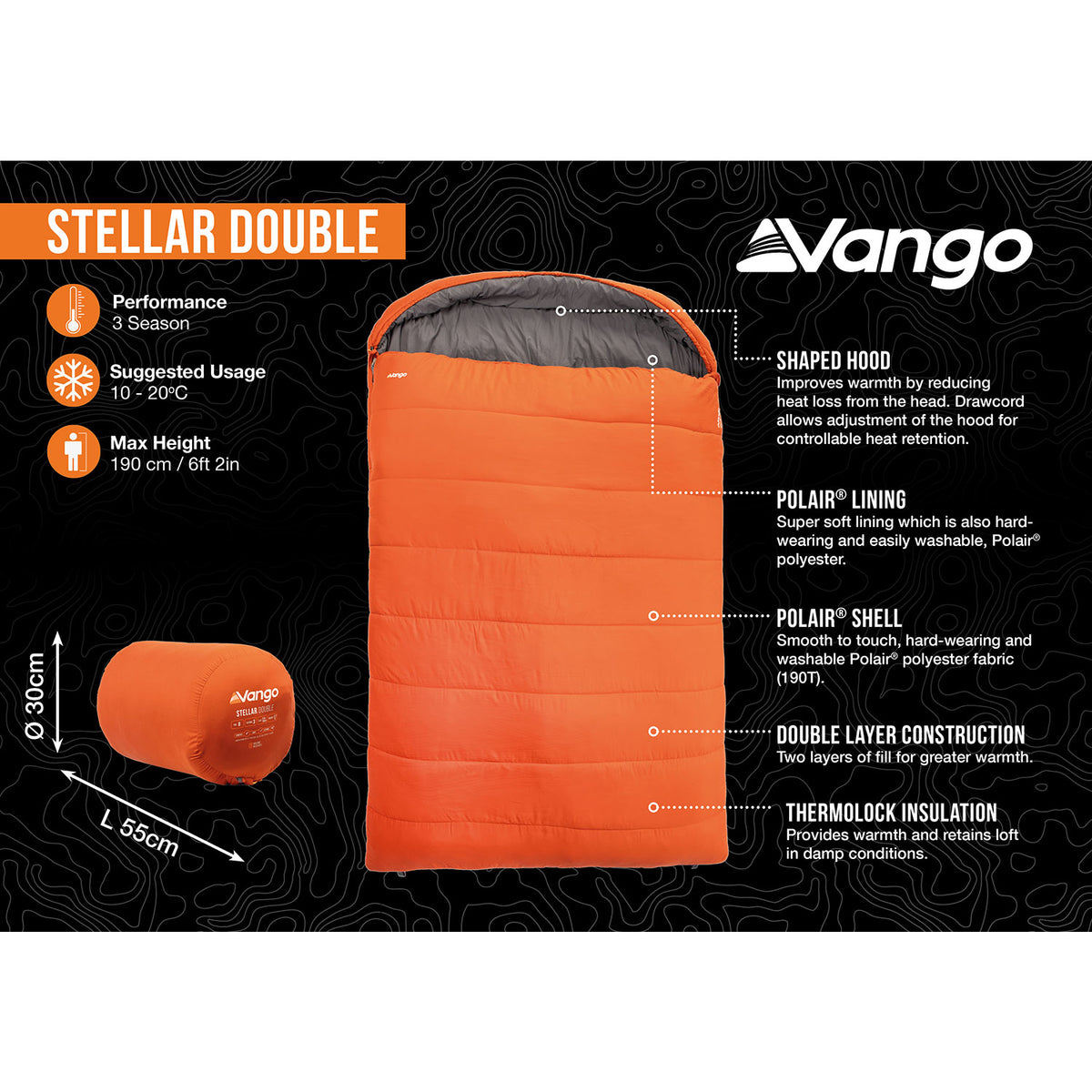 Vango Stellar Double Sleeping Bag Sleeping Bags Vango