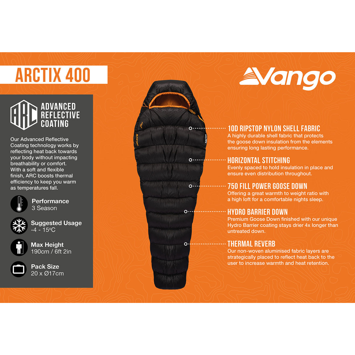 Vango Arctix 400 Down Sleeping Bag Sleeping Bags Vango