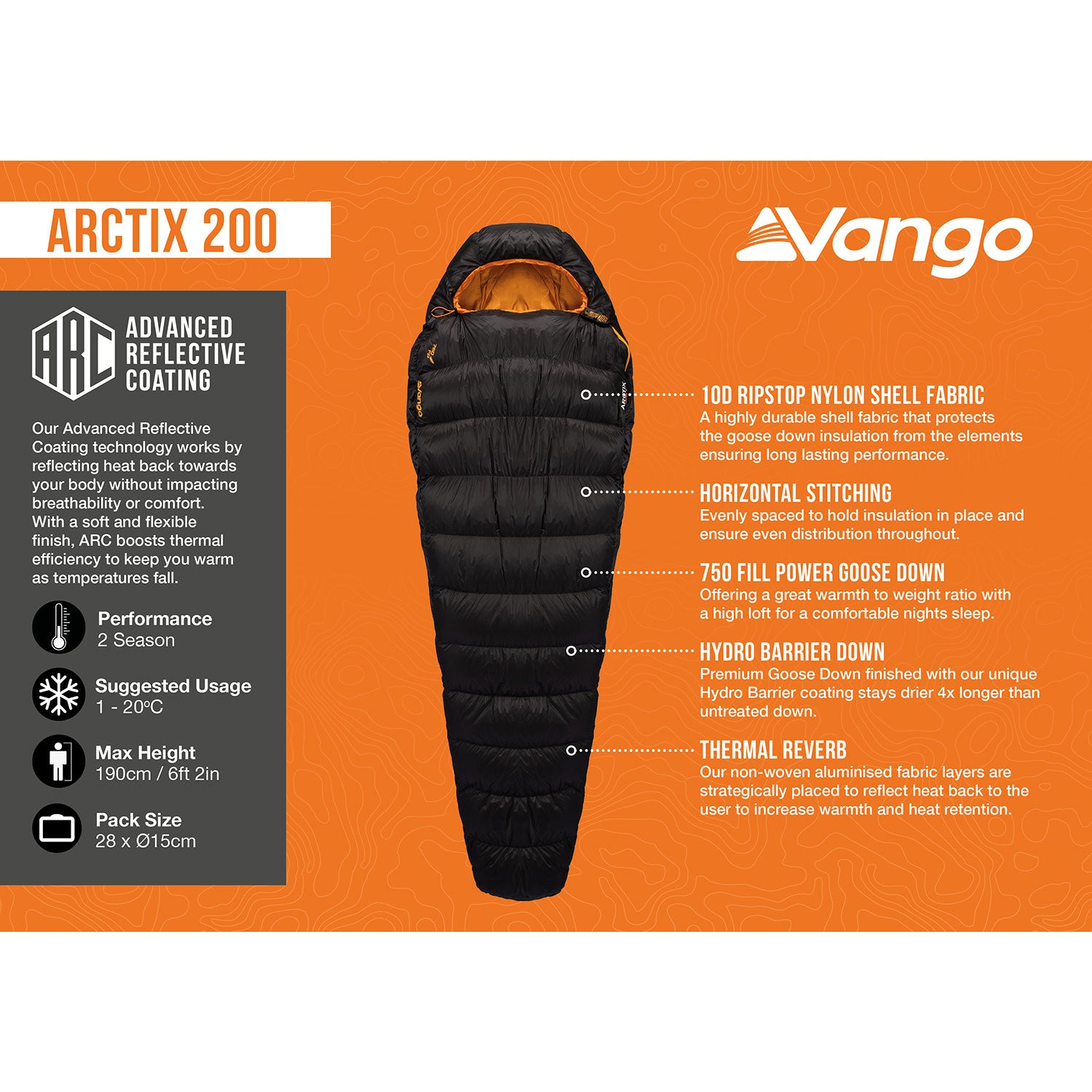 Vango Arctix 200 Down Sleeping Bag Sleeping Bags Vango