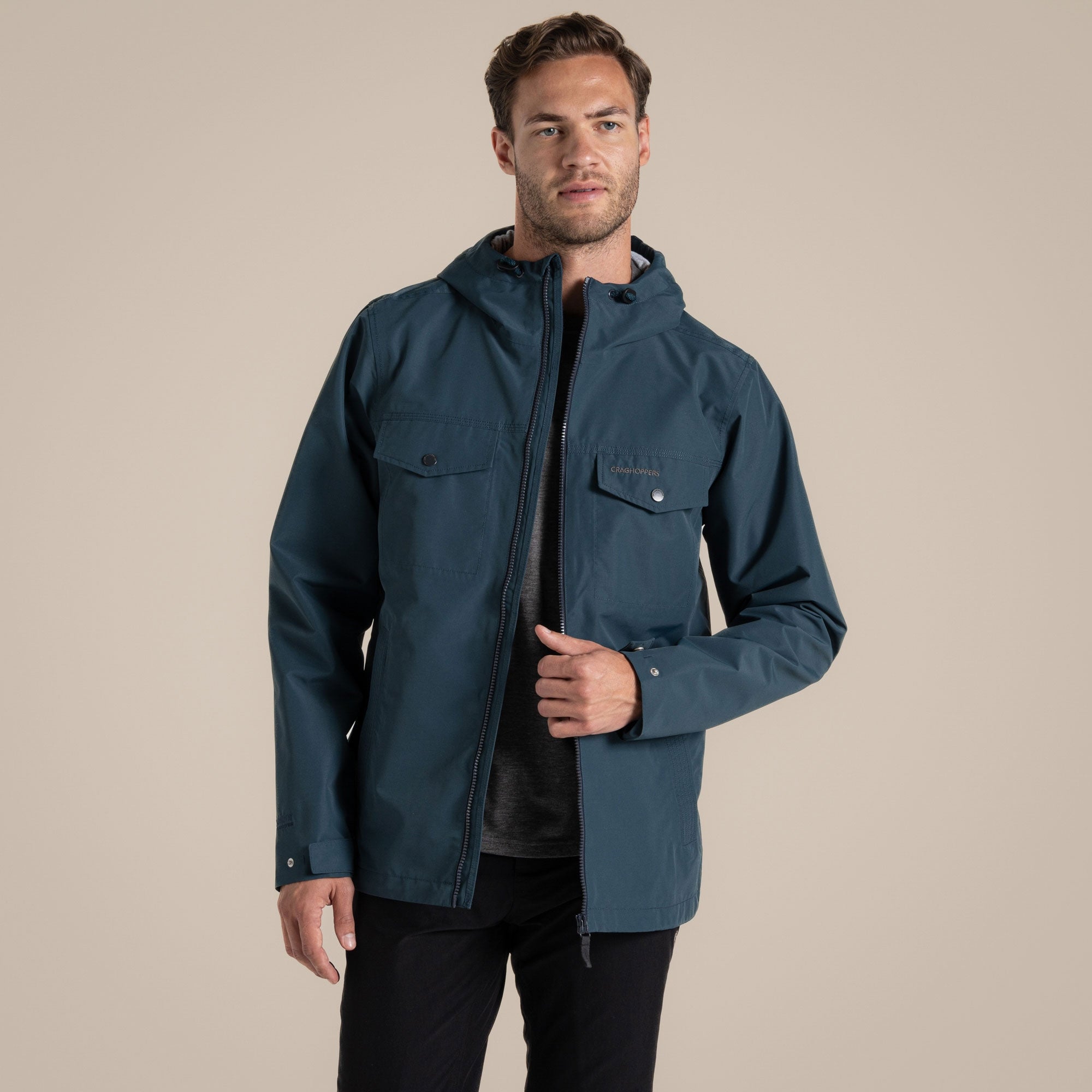 Craghoppers Mens' Harslow Waterproof Jacket | Blue Stone Clothing Craghoppers
