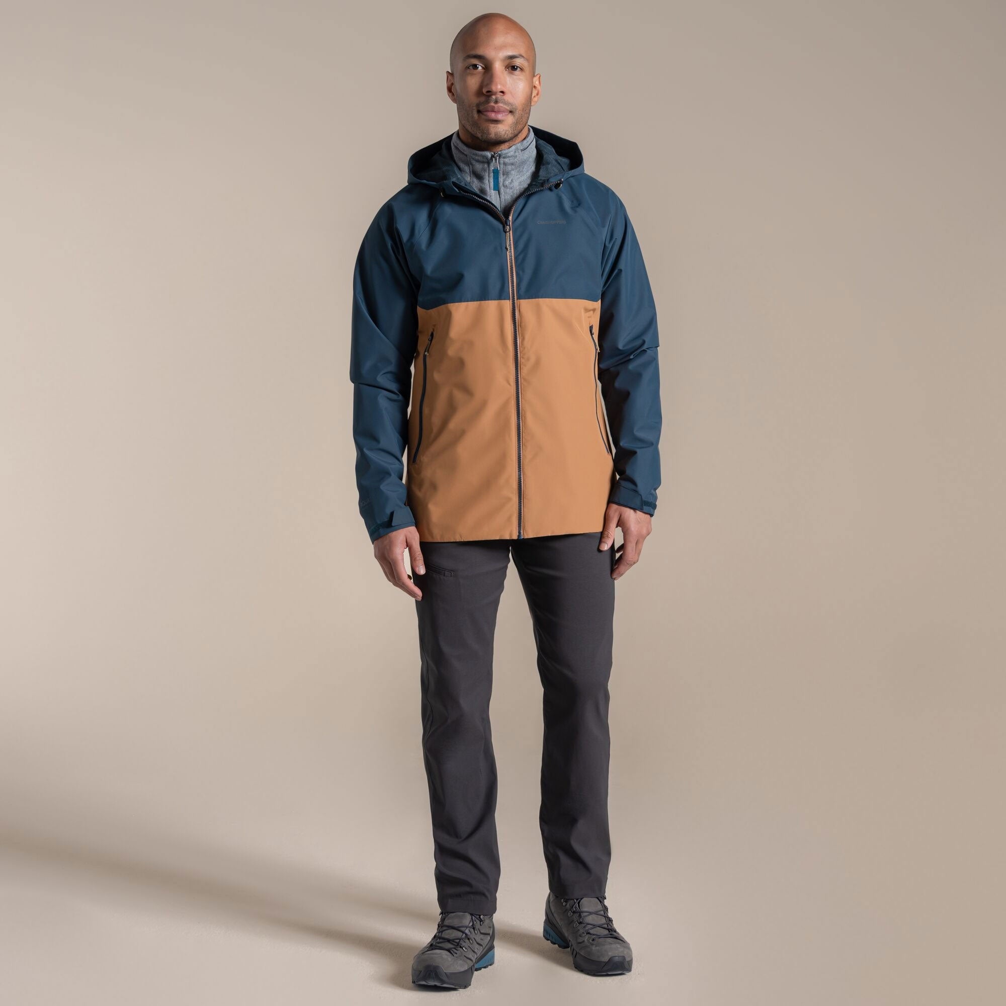 Craghoppers Men's Osuna Waterproof Jacket | Blue Stone / Boulder Clothing Craghoppers