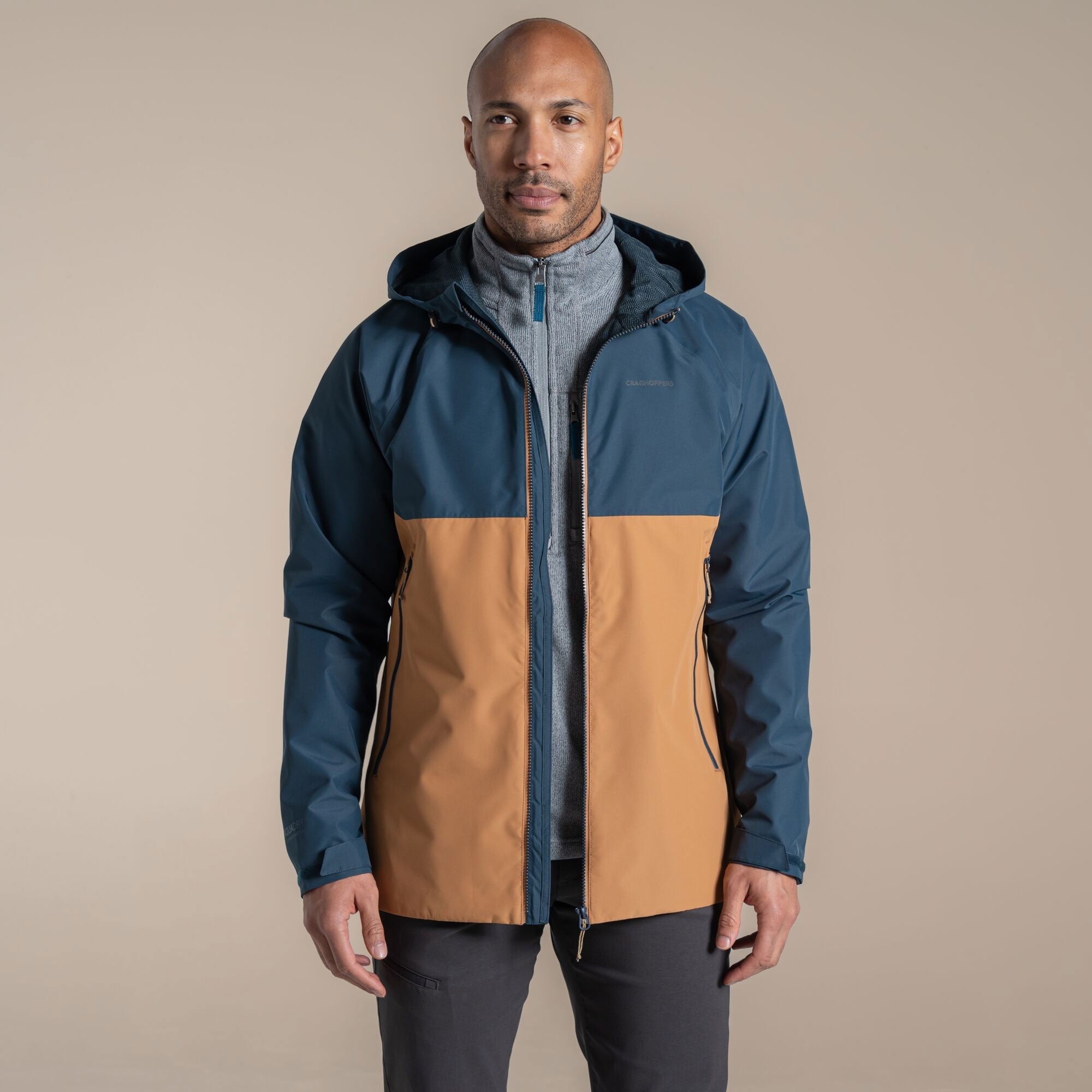 Craghoppers Men's Osuna Waterproof Jacket | Blue Stone / Boulder Clothing Craghoppers
