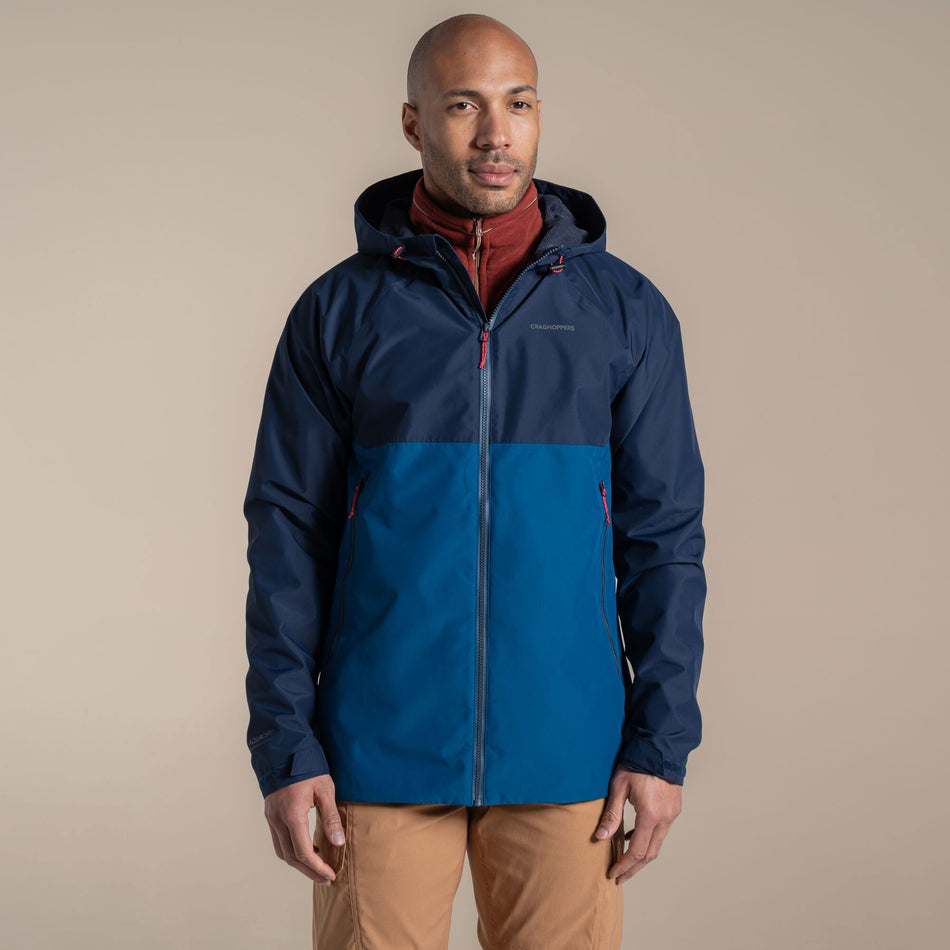 Craghoppers Men's Osuna Waterproof Jacket | Blue Navy / Poseidon Blue Clothing Craghoppers