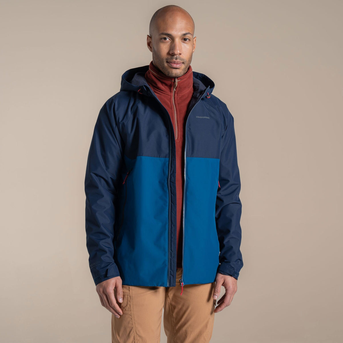 Craghoppers Men's Osuna Waterproof Jacket | Blue Navy / Poseidon Blue Clothing Craghoppers