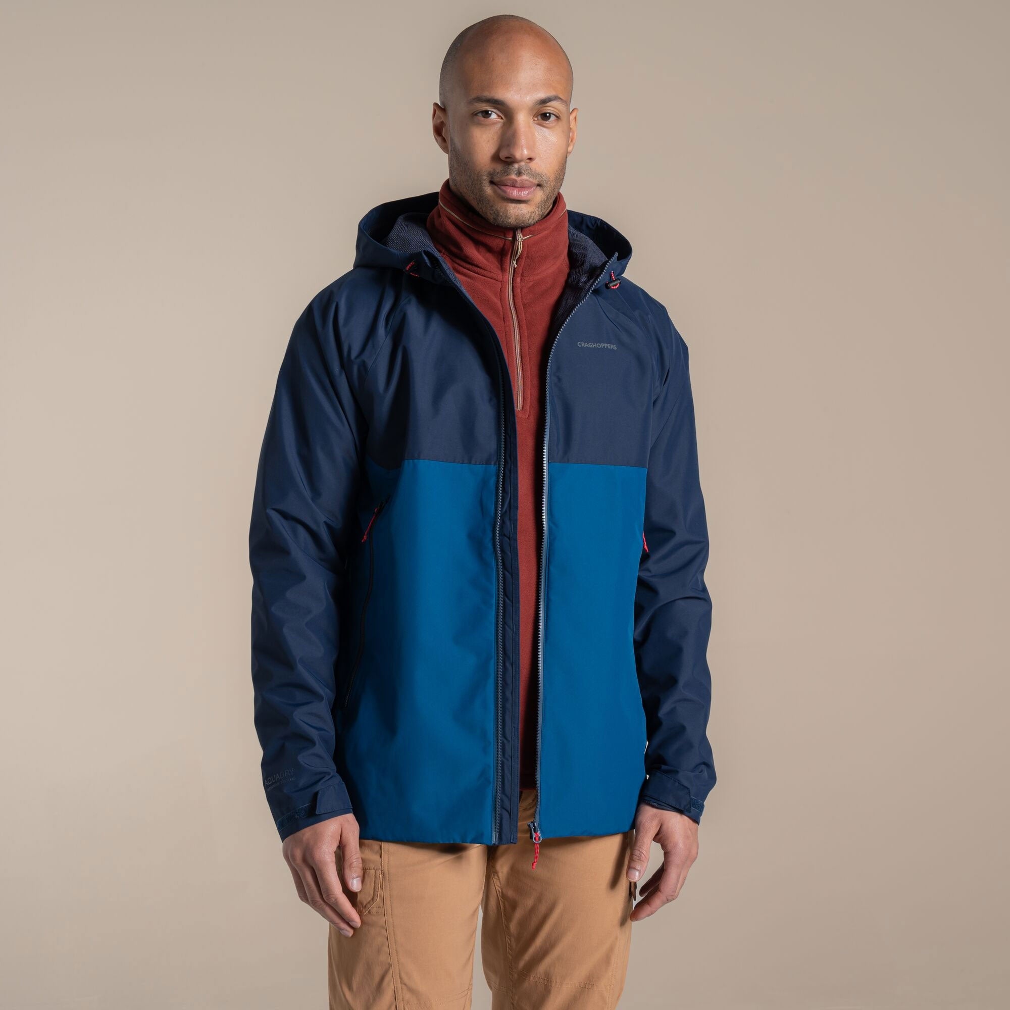 Craghoppers Men's Osuna Waterproof Jacket | Blue Navy / Poseidon Blue Clothing Craghoppers