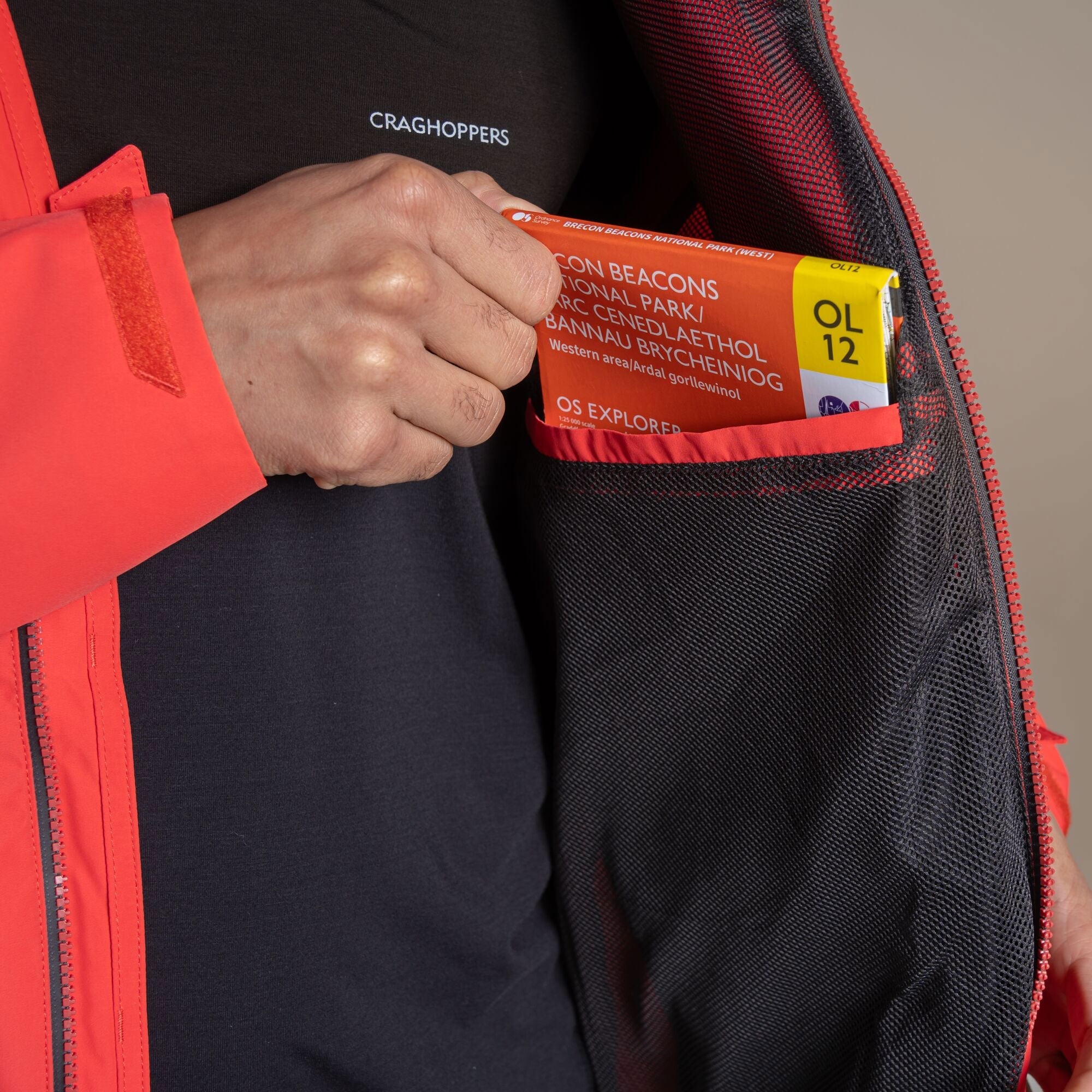 Craghoppers Men's Osuna Waterproof Jacket | Dawn Red Clothing Craghoppers