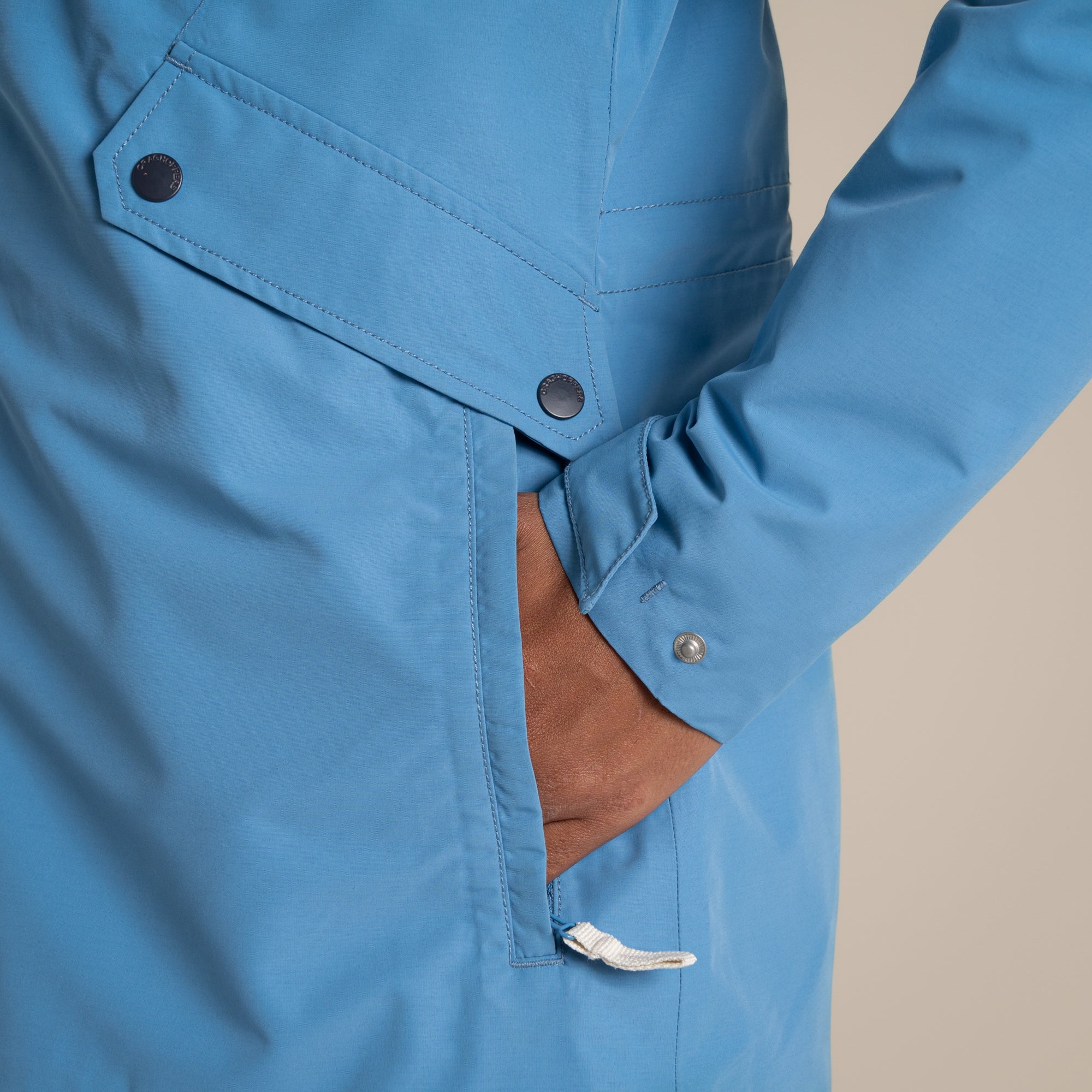 Craghoppers Women's Ortega Waterproof Jacket | Seaside Blue Clothing Craghoppers