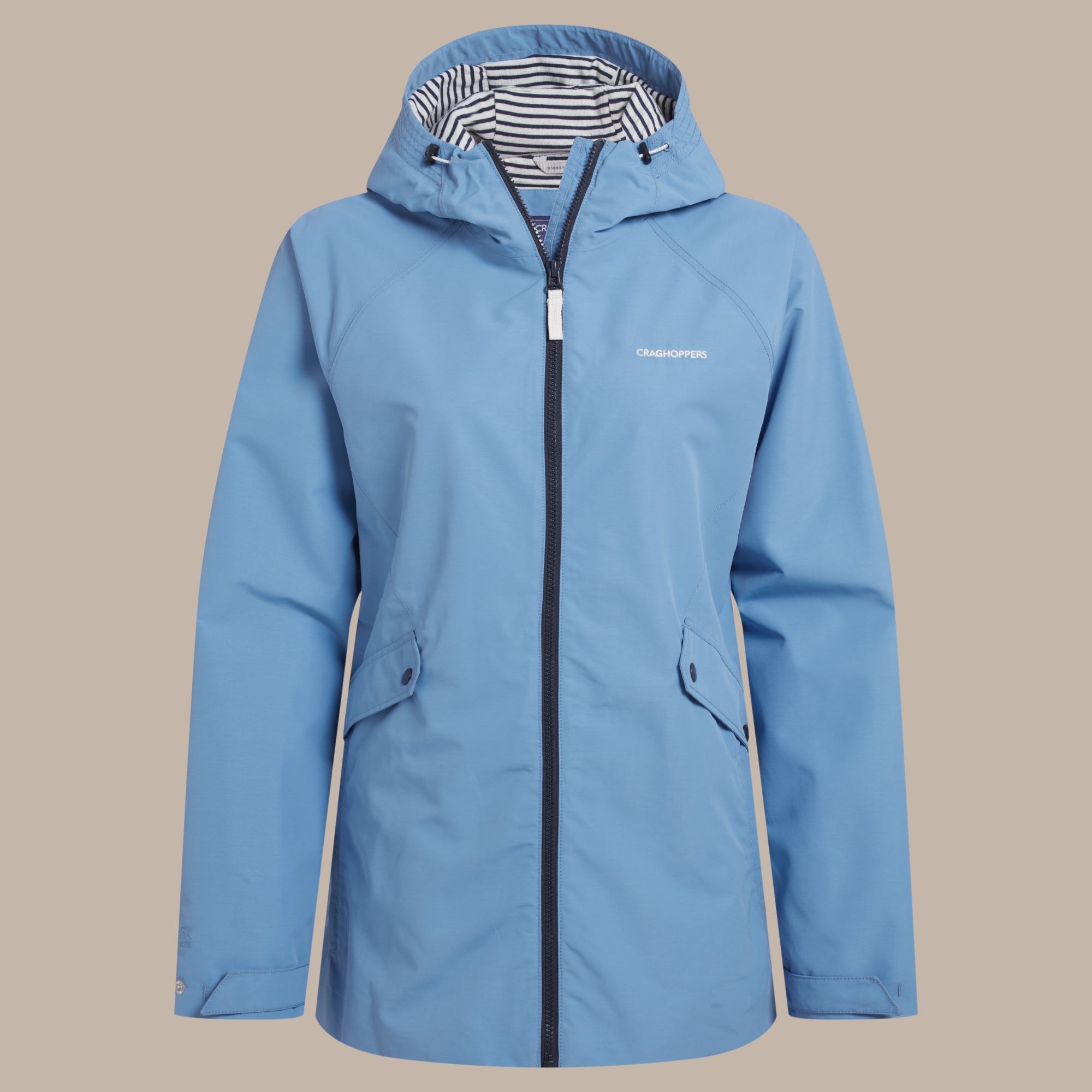 Craghoppers Women's Ortega Waterproof Jacket | Seaside Blue Clothing Craghoppers