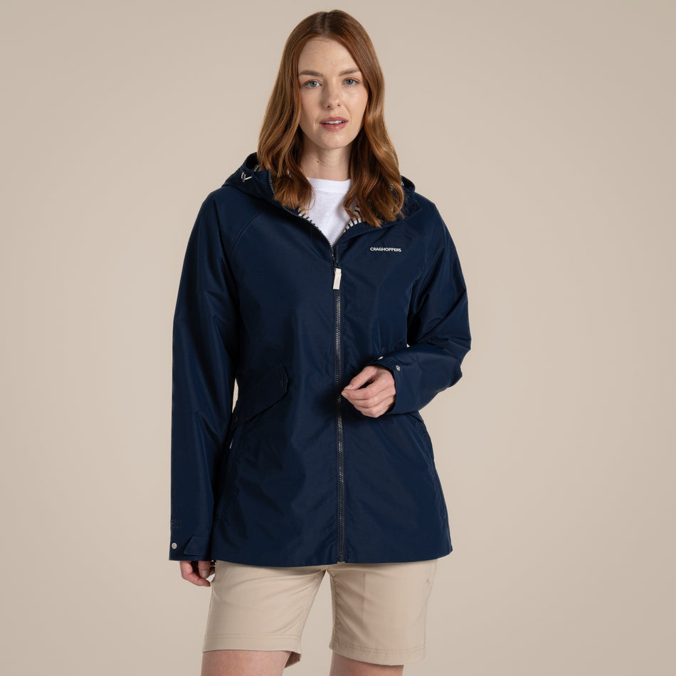 Craghoppers Women's Ortega Waterproof Jacket | Blue Navy Clothing Craghoppers