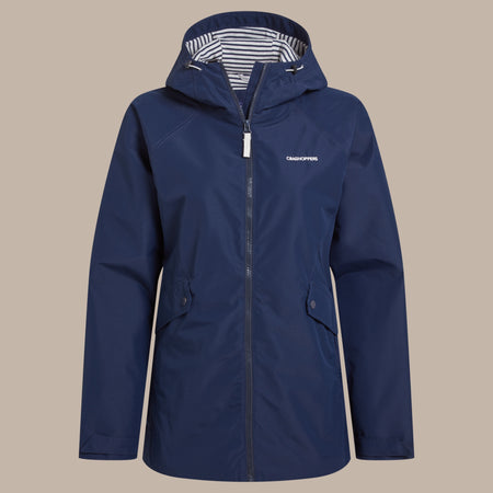 Craghoppers Women's Ortega Waterproof Jacket | Blue Navy Clothing Craghoppers