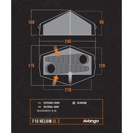 Vango F10 Helium UL 2 Lightweight Tent Tents Vango