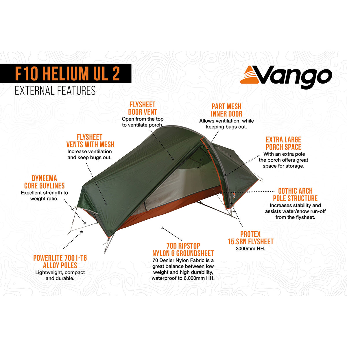 Vango F10 Helium UL 2 Lightweight Tent Tents Vango