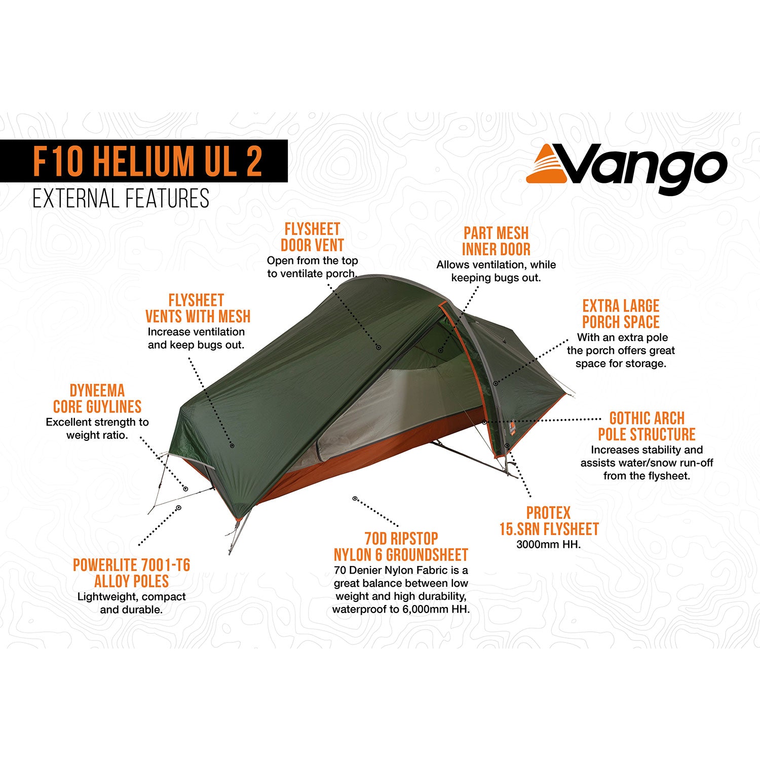 Vango F10 Helium UL 2 Lightweight Tent Tents Vango