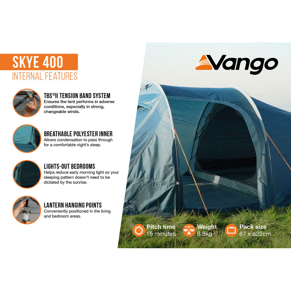 4 person tent vango Vango Skye 400 4-Person Tent