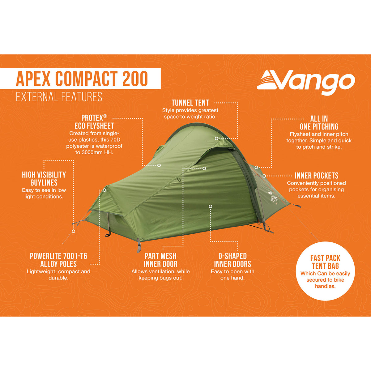 Vango Apex Compact 200 2-Person Tent Tents Vango