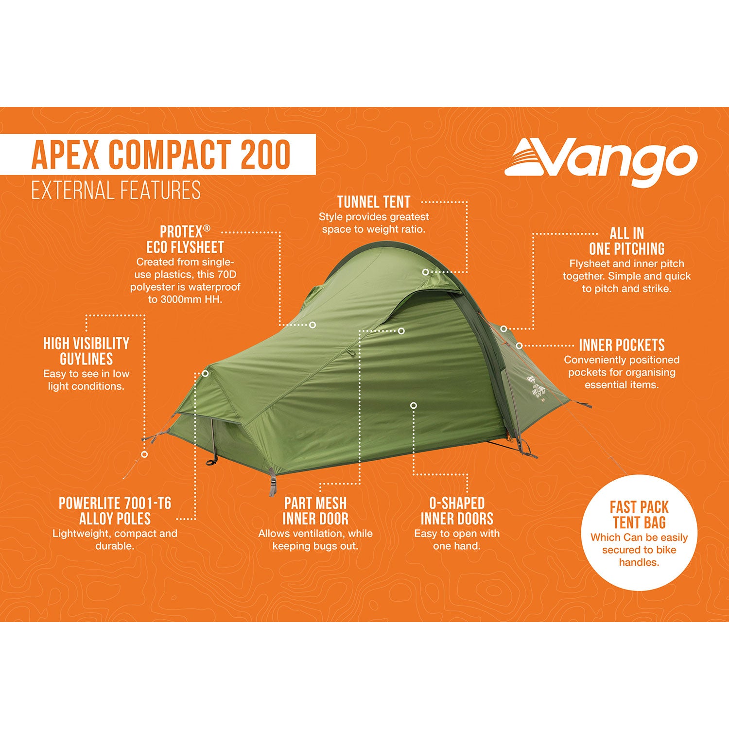 Vango Apex Compact 200 2-Person Tent Tents Vango