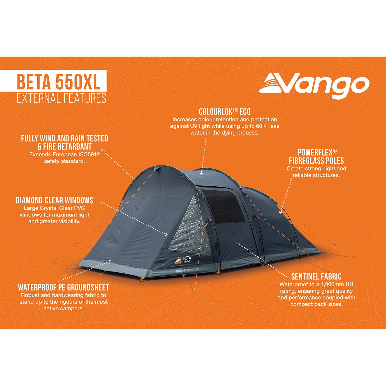 Vango Beta 550XL 5-Person Tent Tents Vango